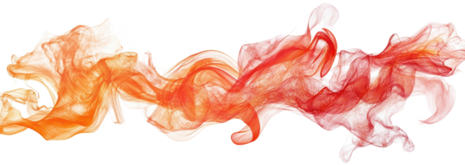 red smoke on white background