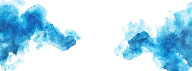 Abstract blue watercolor illustration