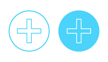 Plus icon vector. Add plus sign and symbol