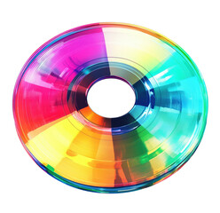 Colorful circular design, white isolate background