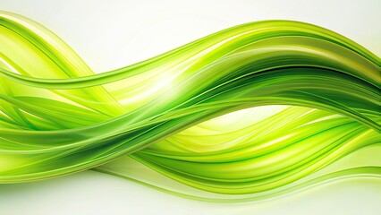 Lime Green on White Background Long Exposure AI Photo, Abstract, Smooth