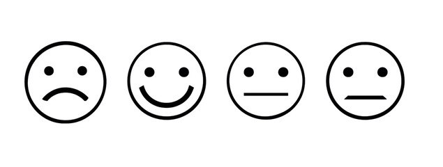 Emotional faces representing various feelings
