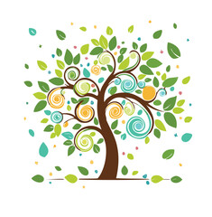 Obraz premium tree with colorful leaves