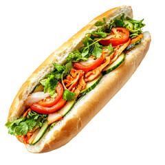 Banh Mi isolated on white background