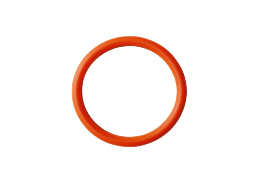 Red circular shape, white isolated background