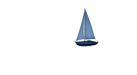 Sailboat, white isolate background