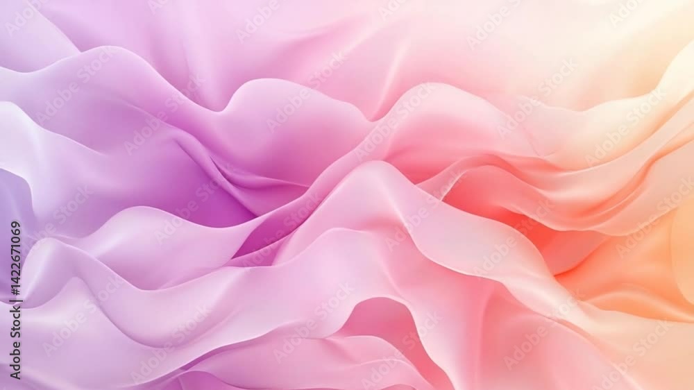Aufkleber pastel fabric texture background soft flowing waves abstract design