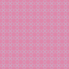 Seamless pattern with decor on pink background