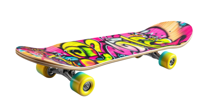 skateboard isolated on white