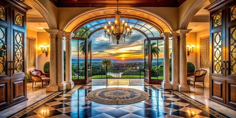 Luxurious Home Entrance, Interior View, Stunning Vista