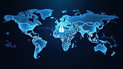 Global world map graphic illustration