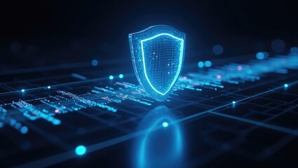 Glowing blue cross abstract background image minimalist design