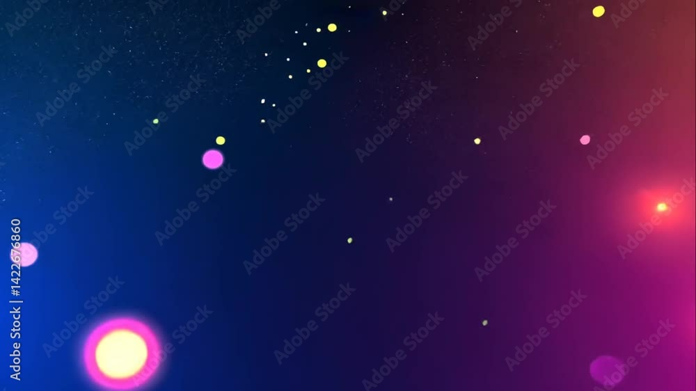 Poster vibrant abstract background with glowing particles and colorful gradients