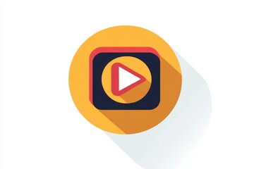 video icon in geometric vector style
