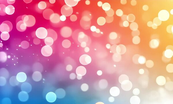 Abstract dreamy lightscape featuring shimmering bokeh and radiant color gradients