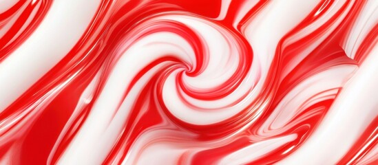 Abstract Swirl: Red and White Candy Cane Pattern