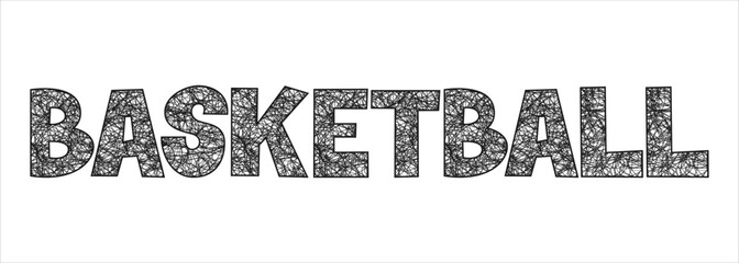 Bold basketball text effect, editable vector for sport themed design and print projects. © Oktian07