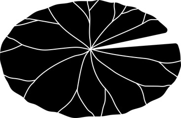 Lily pad leaf silhouette vector © panadesignteam