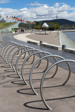 Bike rack at commonwealth place, Canberra