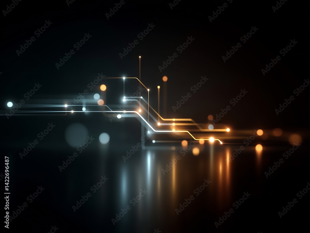 Poster abstract network background depicting data stream and connectivity concept