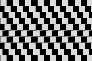 Black And White Checkerboard Illusion With A Wavy Appearance. Creates A Visual Distortion That Tricks The Eyes, Ideal For Optical Art, Backgrounds, And Design Projects.