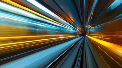 Abstract Motion Blur of Colorful Lights in Urban Environment