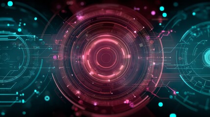 Obraz premium A futuristic digital abstract technology.