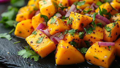 Colorful roasted sweet potato salad image
