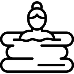 mud therapy icon illustration design with outline