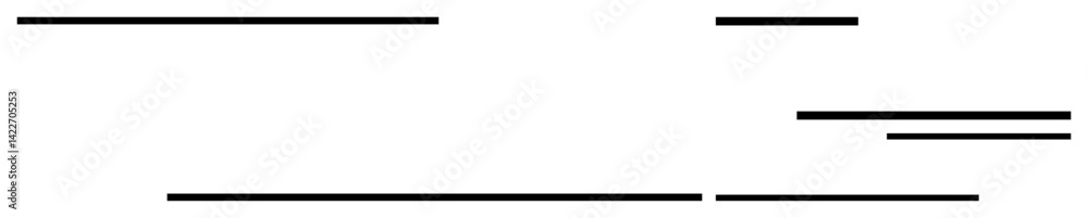 Aufkleber horizontal black lines of varying lengths and spacing forming a simple abstract pattern. ideal for d
