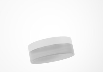 cosmetic jar mockup white background