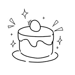 birthday cake vector illustration