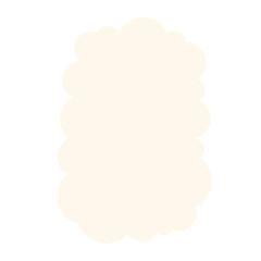 Cute abstract beige shape with bubbly scalloped edges on white background. Perfect for playful templates, pastel designs, creative frames, or aesthetic visual content layouts.