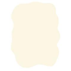Cute abstract beige shape with bubbly scalloped edges on white background. Perfect for playful templates, pastel designs, creative frames, or aesthetic visual content layouts.