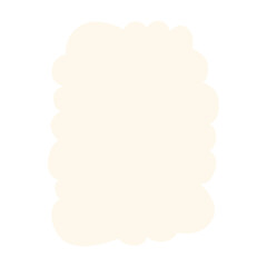 Scallop-edged beige abstract shape with smooth curves on black background. Ideal for modern mockups, creative templates, playful designs, or minimalist digital layouts.