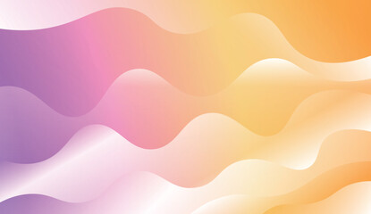 Obraz premium Wave Modern Background. For Your Design Wallpaper, Presentation, Banner, Flyer, Cover Page, Landing Page. Vector Illustration with Color Gradient.