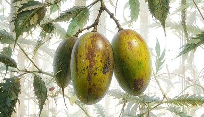 papaya fruit on the tree