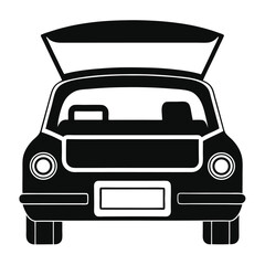 Car trunk shilhotee vector isolated on white background