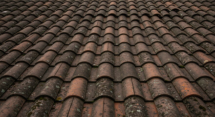 Terracotta Roof Tiles Texture Background