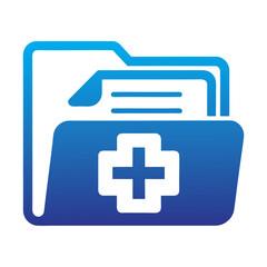 Obraz premium A medical file with cross icon