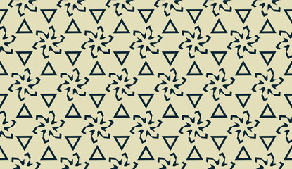 Vector layout with curved line, illusion triangles. Abstract hipster pattern. For your wallpaper, advert, banner, poster. mixed green color. seamless