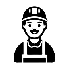 construction worker with helmet icon design