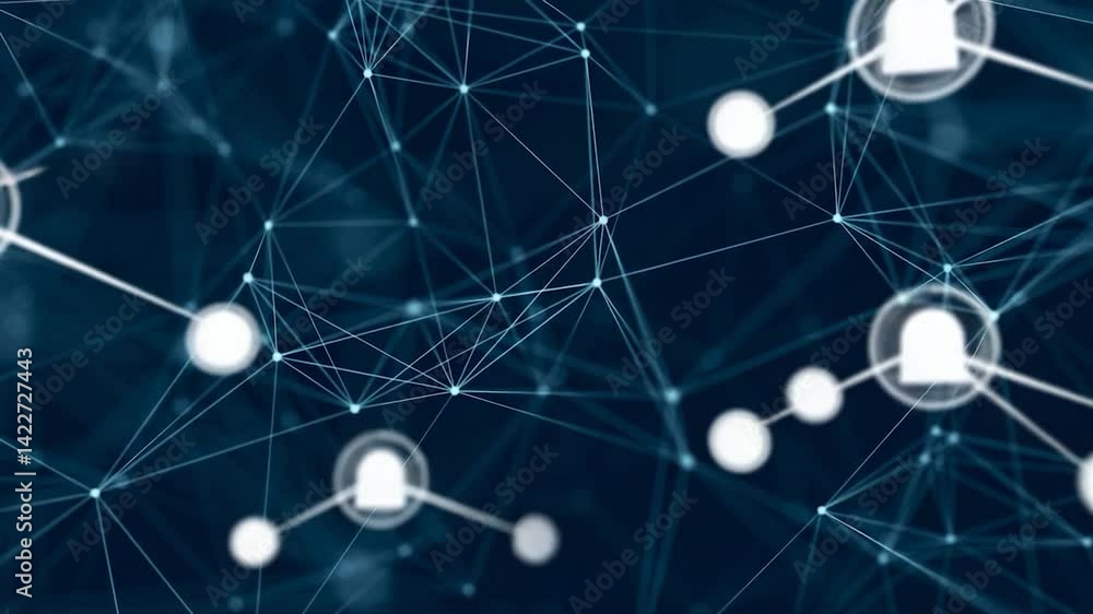 Poster digital network connection background