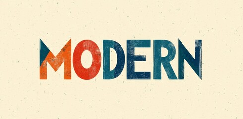 Fototapeta premium Vector-textured, hand-drawn typography of 