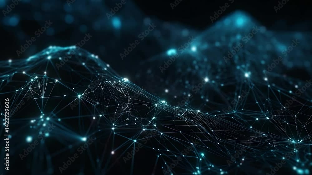 Poster abstract digital network visualization