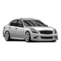 sedan city car vector illustration