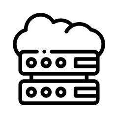 cloud computing line icon