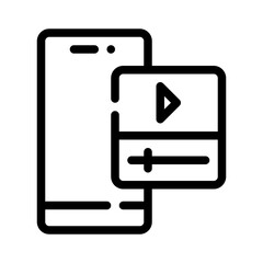 play button line icon