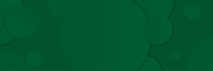 Vector abstract creative background in minimal trendy style with 3d circle for modern art shapes - social media and websites , horizontal design template with green background