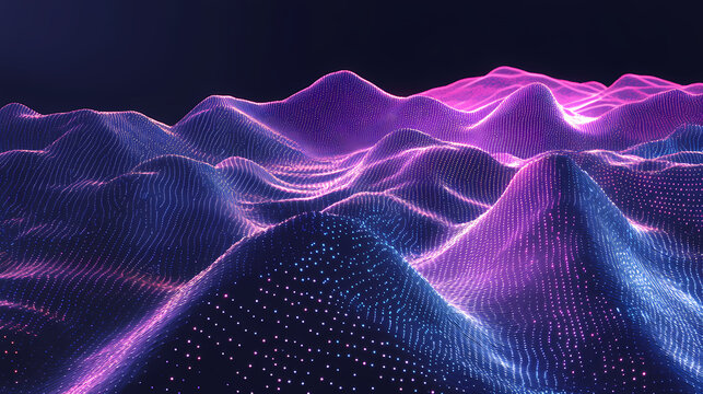 Digital data surge cyberspace visual art virtual environment futuristic perspective glowing information. Softwave Surge. Illustration